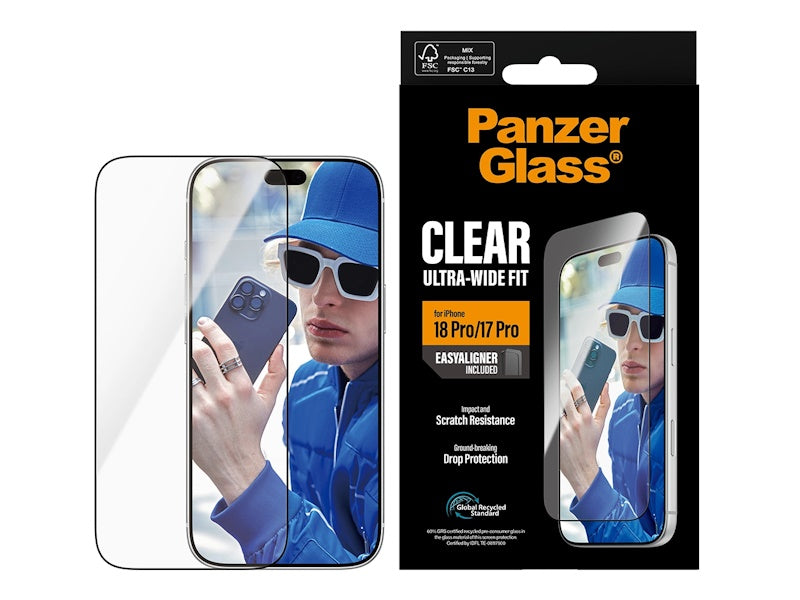 PanzerGlass Clear Ultra-Wide Skærmbeskytter til iPhone 18/17 Pro