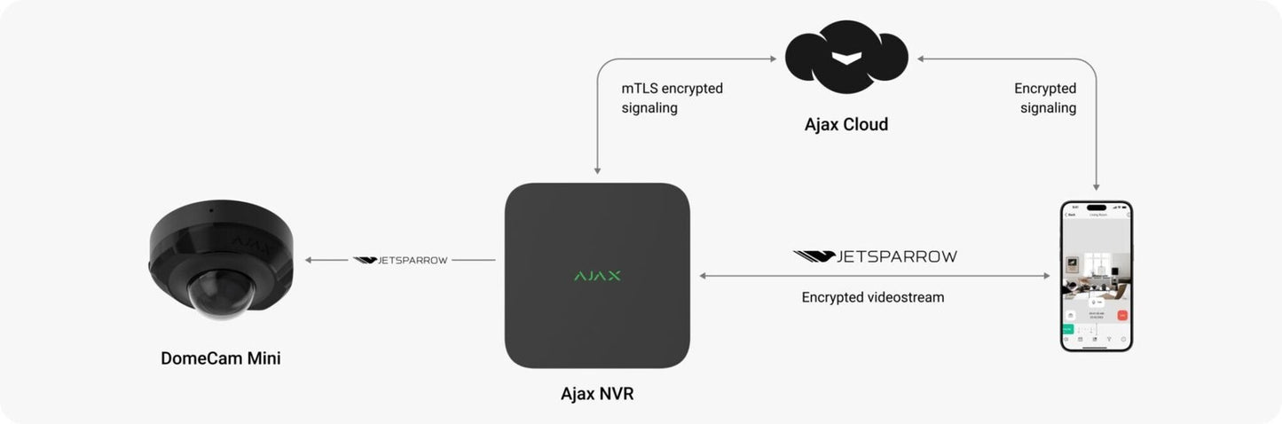 Additional Graphics EN Ajax DomeCam mini White JetSparrow