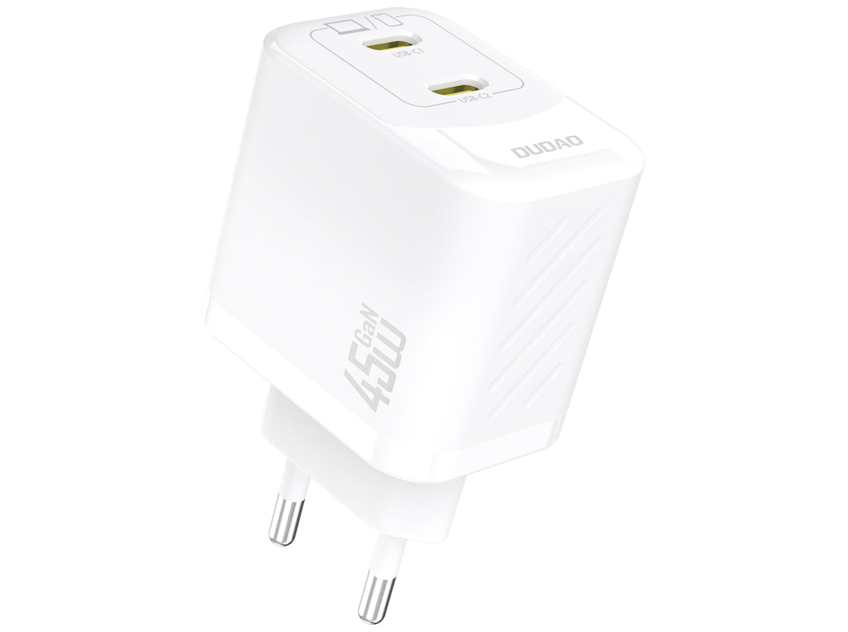 Dudao A28PEU 45W GaN Adapter med 2x USB-C