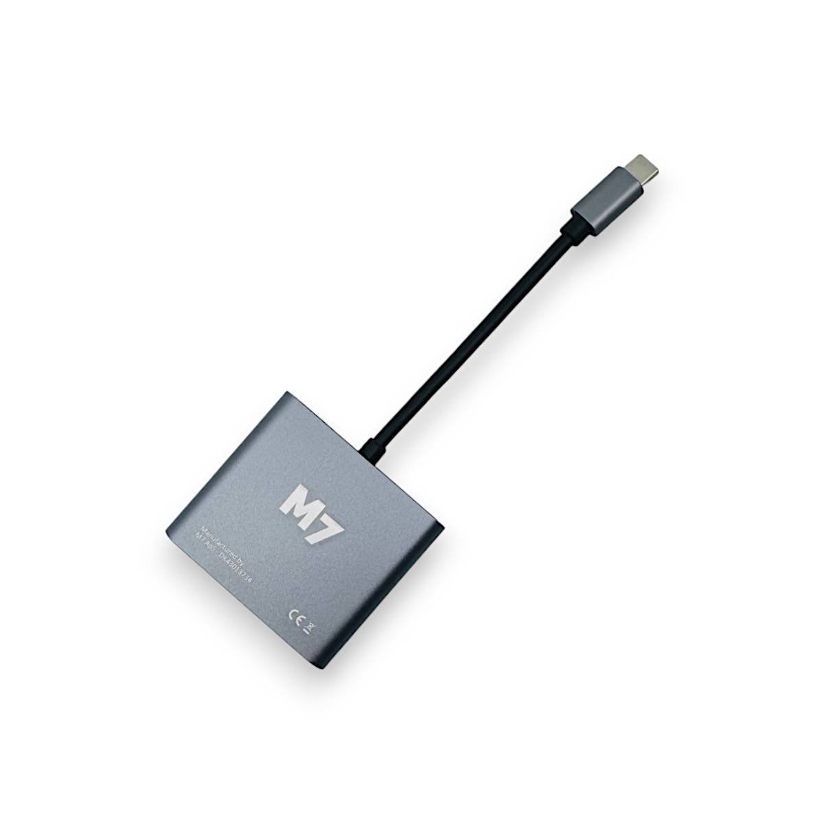 M7 USB-C HDMI dock med USB HDMI og USB-C