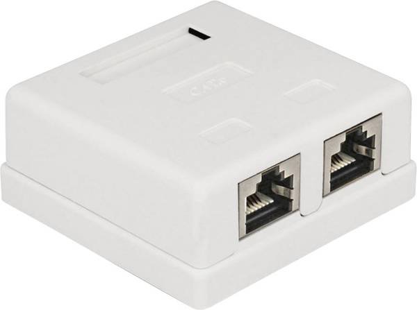 DeLOCK netværksstik med 2x RJ-45
