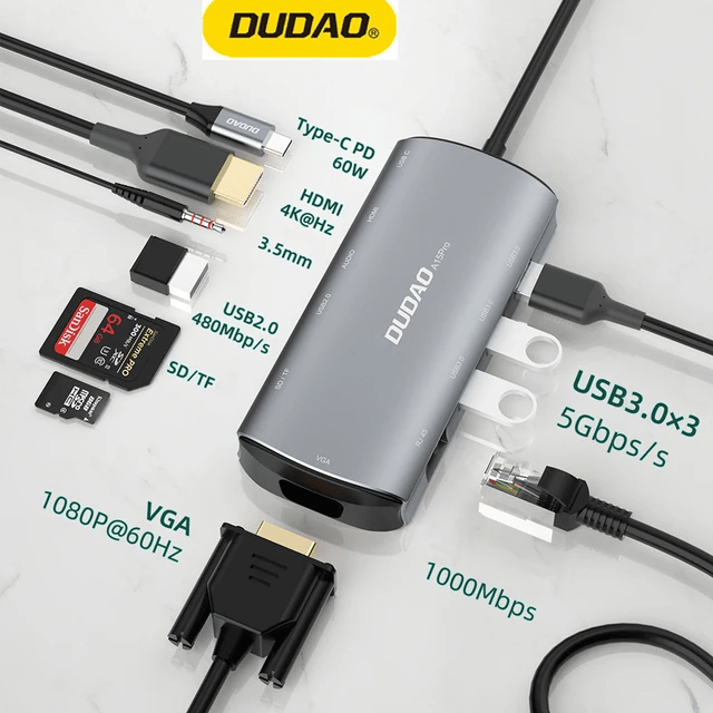 Dudao A15Pro 11-i-1 USB-C adapter dockingstation