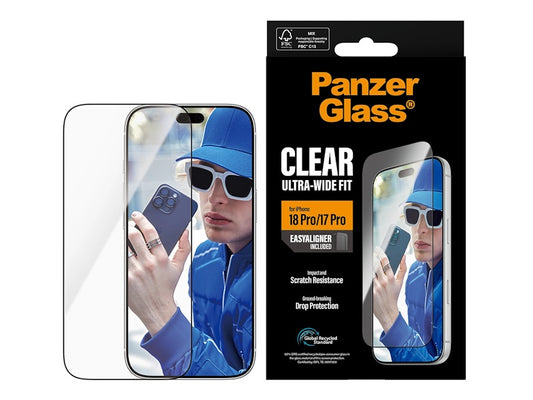PanzerGlass Clear Ultra-Wide Skærmbeskytter til iPhone 18/17 Pro