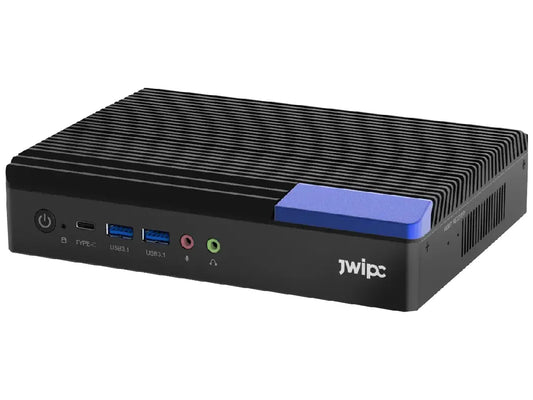 JWIPC K105F Fanless i5-1235U Mini-PC 16GB 512GB Win 11 Pro