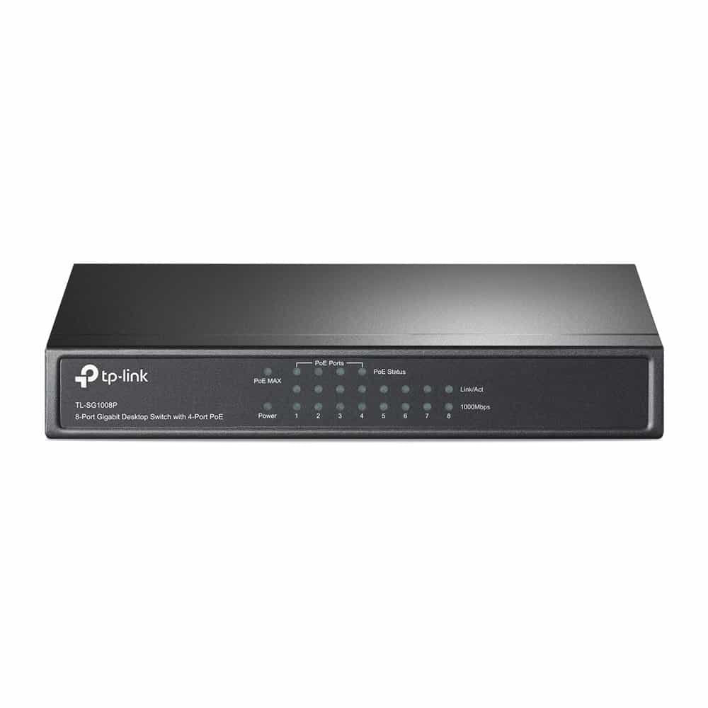 TP-LINK TL-SG1008P 8-port Gigabit switch med 4x PoE+