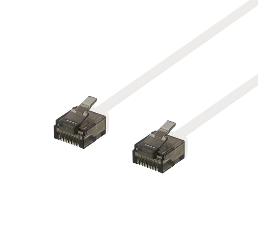 CAT 6A fladt patchkabel hvid netværkskabel