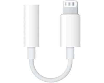 apple lightning to 35 mm headphone jack adapter hvid