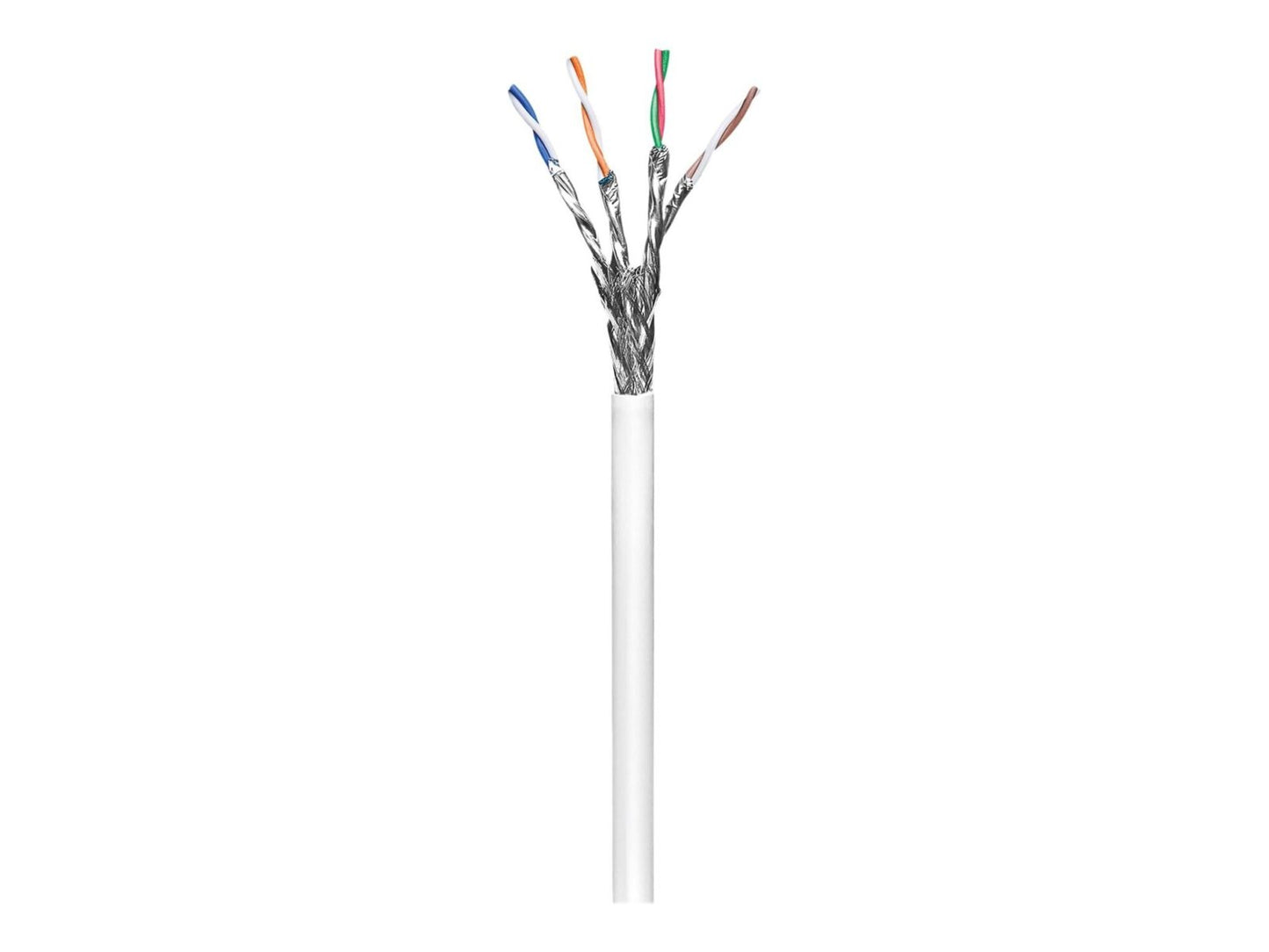Cat 6 S/FTP netværkskabel bulk i hvid – produktbillede 2