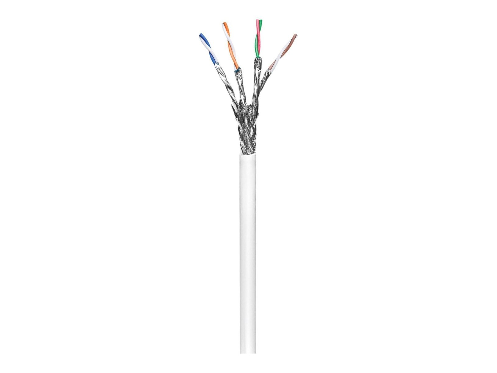 Cat 6 S/FTP netværkskabel bulk i hvid – produktbillede 2