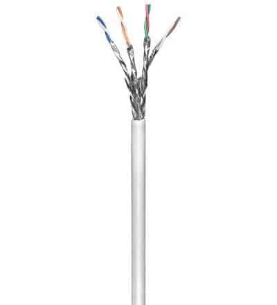 Cat 6 S/FTP netværkskabel bulk hvid