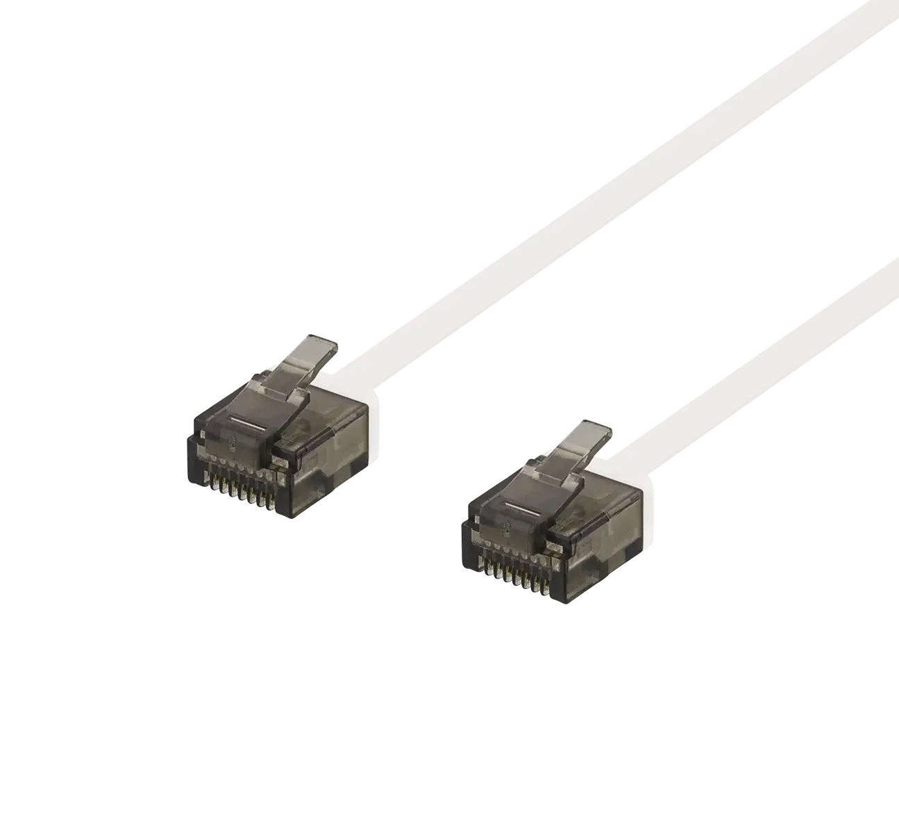 CAT 6A fladt patchkabel hvid netværkskabel