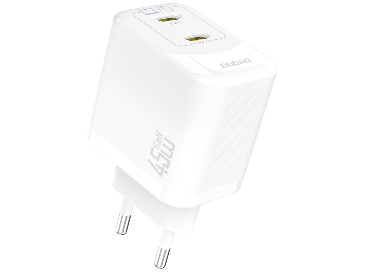 Dudao A28PEU 45W GaN Adapter med 2x USB-C