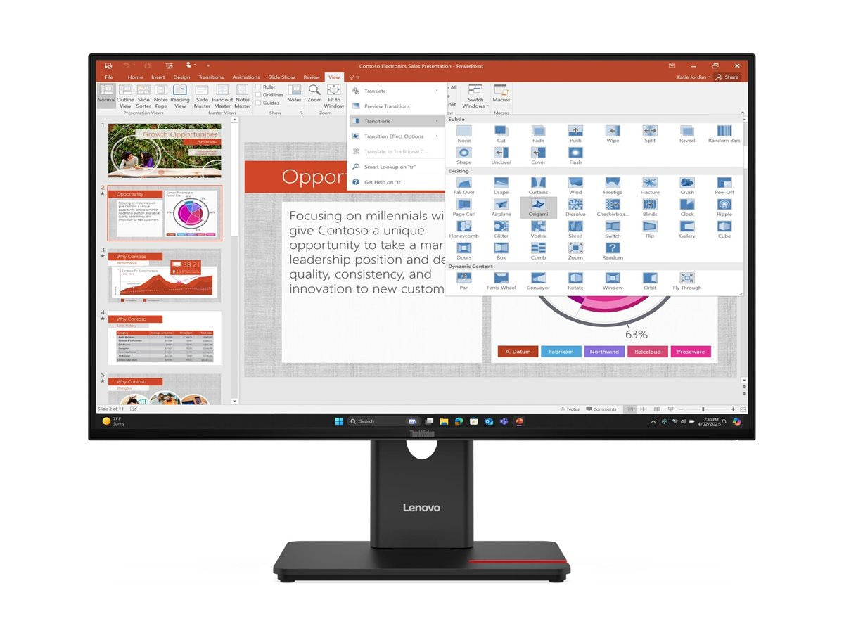 Lenovo ThinkVision T27-40 27" Full HD 120Hz IPS Skærm