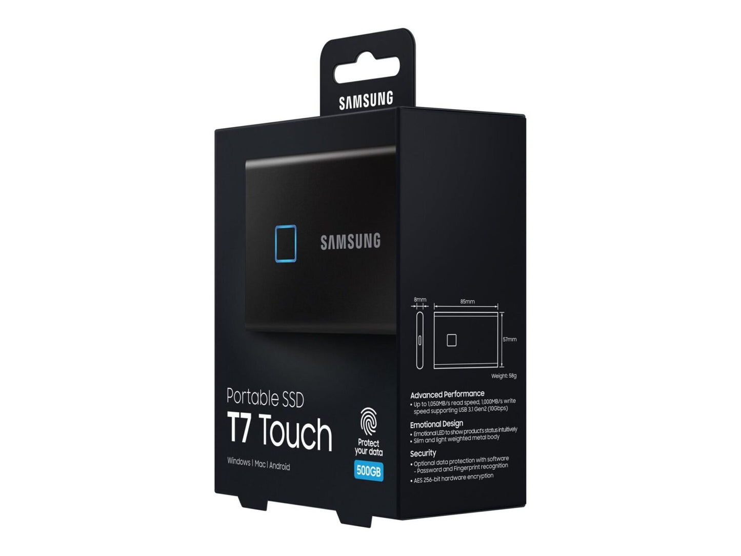 Samsung SSD T7 Touch SSD MU-PC500K 500GB USB 3.2 Gen 2 – billede 5