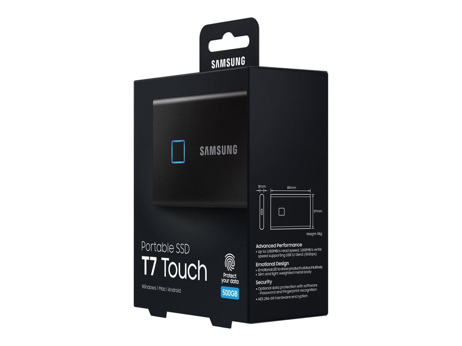 Samsung SSD T7 Touch SSD MU-PC500K 500GB USB 3.2 Gen 2 – billede 5