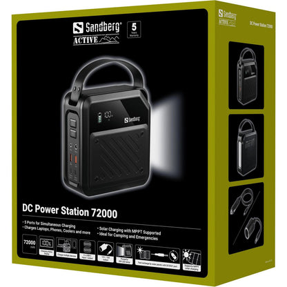 Sandberg DC Power Station 72000 – 72.000 mAh med 100W USB-C PD – billede 8