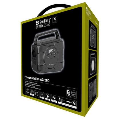 Sandberg Power Station AC 200 – Bærbar 230V Strømkilde – billede 2