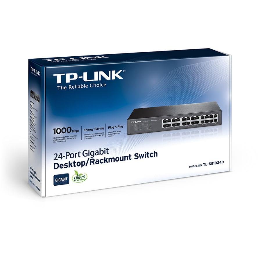 TP-Link GE TL-SG1024D 24-port Gigabit Switch Desktop/Rack – billede 2