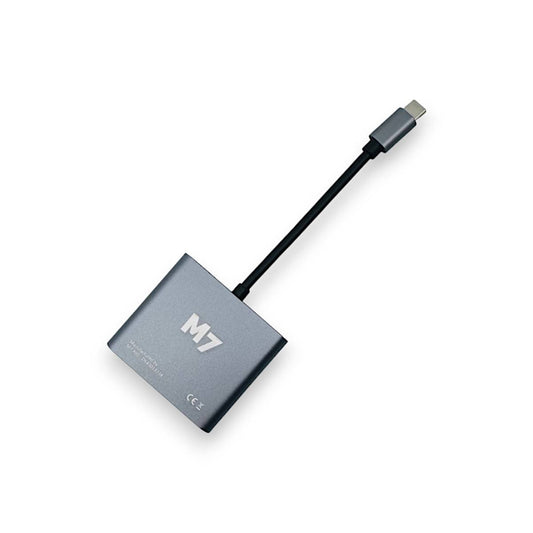 M7 USB-C HDMI dock med USB HDMI og USB-C