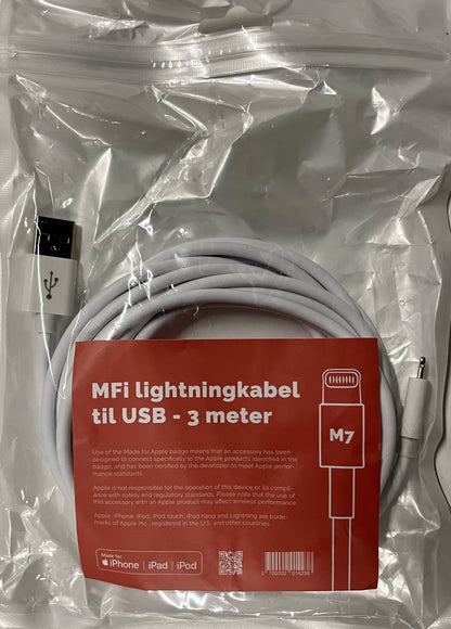 USB - Lightning kabel - M7 – billede 3