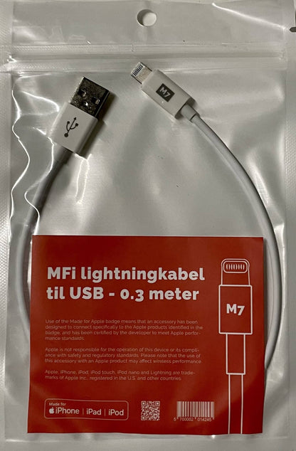 M7 USB til Lightning kabel til iPhone