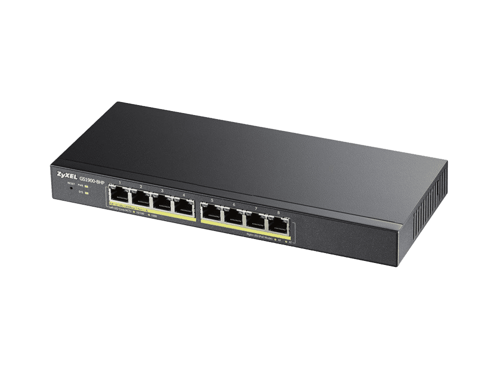 Zyxel GS1900-8HP 8-port Gigabit PoE+ switch