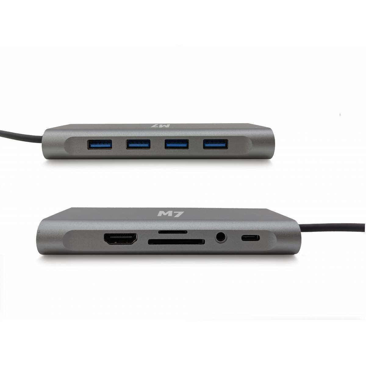 Se USB-C 11-i-1 dock m. HDMI & VGA SD microSD RJ-45 USB3.0 og USB-C - M7 hos COMTEK.DK