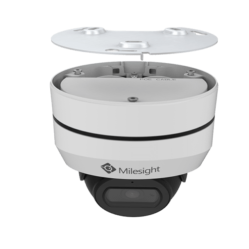 milesight mini dome ip kamera hvid bagkasse